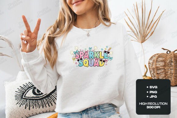 A Designer's Take on Sparkle Squad Cute Party SVG