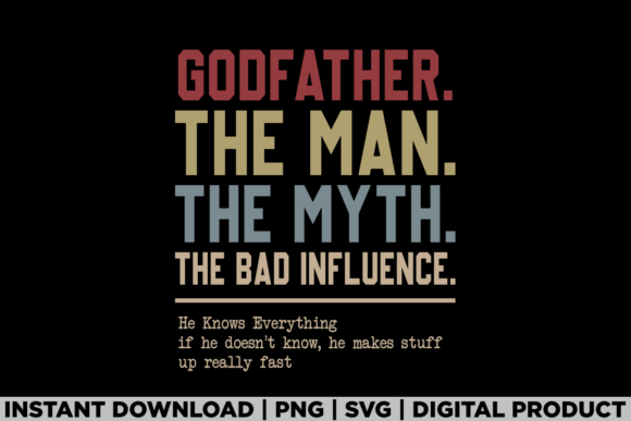 A Graphic Design Asset Review: Godfather the Man Myth Grandpa