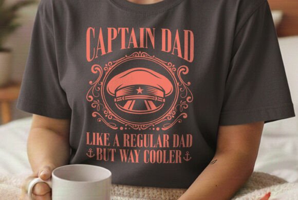 A Graphic Designer’s Take on the Cool Captain Dad T-Shirt Design