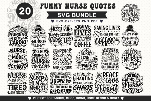 A Nurse SVG Bundle for Gifts & Custom T-Shirt Designs
