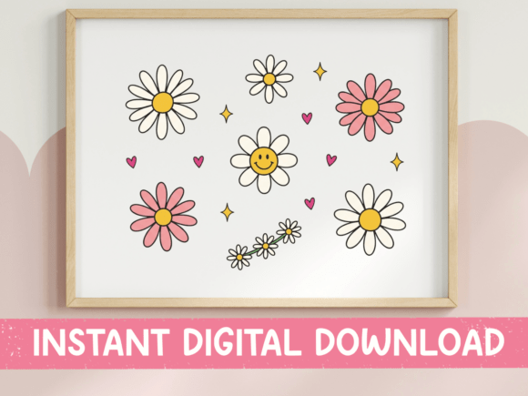 A Review of Daisy Scatter Pink Bloom Graphics for T-Shirt Designs