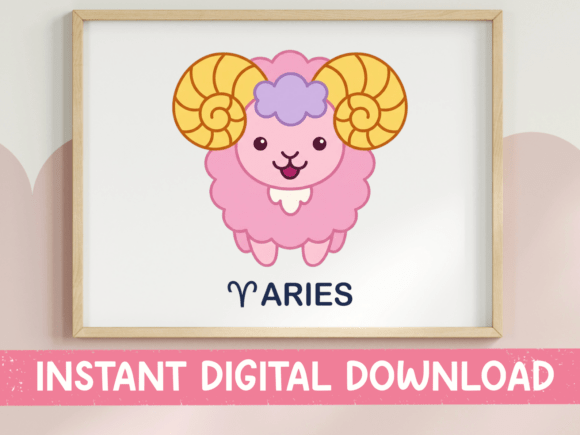An SVG Design Review for Aries Zodiac Kawaii Graphics