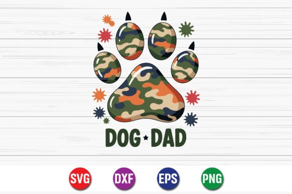 Dog Dad Camo Paw SVG: A Review for Graphics and T-Shirt Designs