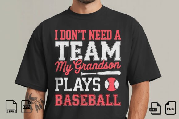 Evaluating the My Grandson Plays Baseball T-Shirt Graphic