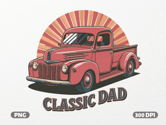 How the Classic Dad Vintage Truck Design Elevates Graphics & T-Shirt Content